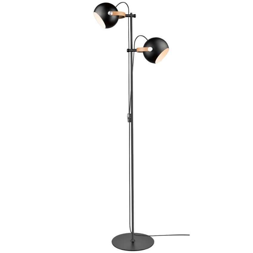 Černá kovová stojací lampa Halo Design DC II. 150 cm