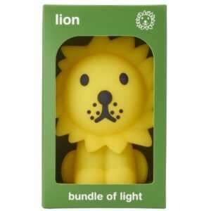 Žlutá plastová dětská LED lampa Mr. Maria Lion 11 cm