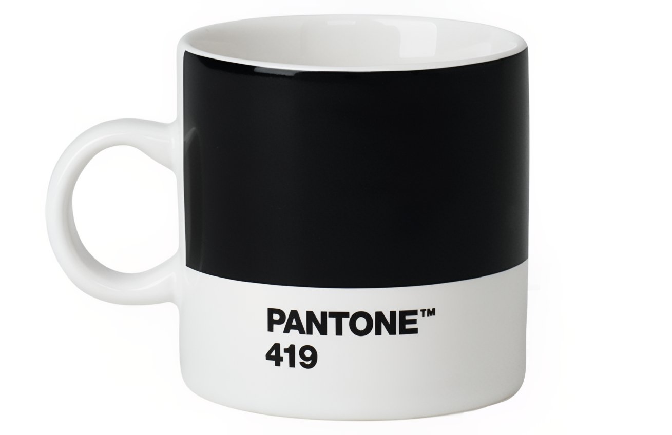 Černý porcelánový hrnek Pantone Black 419 120 ml